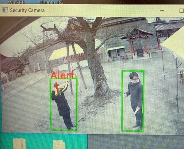 セキュリティカメラ映像からAIが危険を検知　京都の東寺で「炎」と「ナイフ」の検知デモを実施　MJIと日本防犯システムが開発