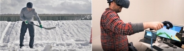遠隔操作のショベルカーで除雪作業　ロボット技術を活用　三菱電機とSE4が岩手県で