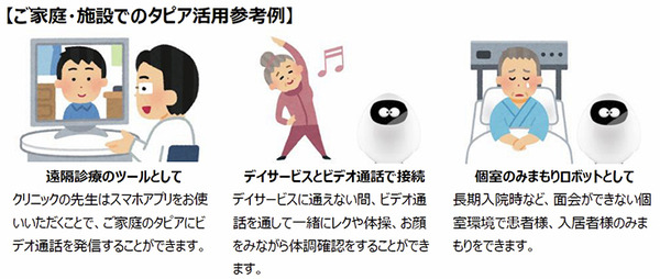 会話ロボットが家族をつなぐ　「Tapia」を子どもや高齢者の家族、医療、介護、福祉関連の事業者に無償レンタル提供　MJIが発表