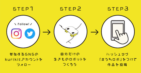 「ユカイな生きものロボットキット」を使った作品コンテスト「#うちロボ」開催　小学低学年向けワークショップも　ユカイ工学