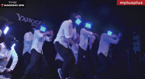 マスクを利用した表現力拡張技術のイノベーション　ステージテクノロジスト集団mplusplusがダンスでLEDマスクをアピール