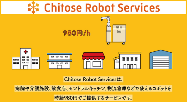 チトセロボティクスが時給980円の「ロボット労働力」サブスクを発表！初期導入費なく、ロボット導入を手軽に安く