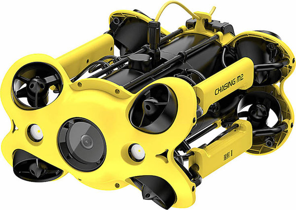 プロ向け水中ドローン「CHASING M2」4Kカメラ搭載、8スラスターで全方位移動、ロボットアーム増設可　CFD販売が発売へ