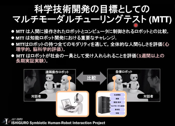 ヒト型ロボット「知的システムの実現への構成的アプローチ」人間らしい会話と社会での共生「石黒共生HRIプロジェクト」成果発表