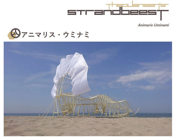 砂浜を歩くストランドビーストたち「テオ・ヤンセンWEB展覧会」期間限定で無料開催中！「風を食べる人工生命体」に惹きこまれる