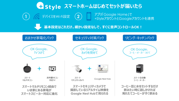 +Styleが「スマートホームはじめてセット」3パックを販売開始  8/26まで14商品がセール中 Twitterキャンペーンも実施