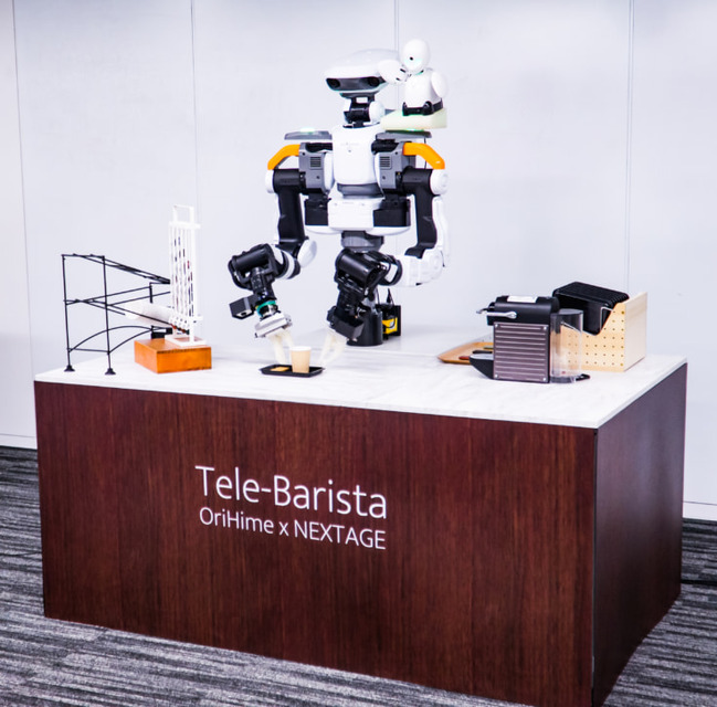 分身ロボット「OriHime」と協働ロボット「NEXTAGE」が合体連携！「寝たきりでも、分身ロボットを操作してバリスタに」テレバリスタプロジェクト発表