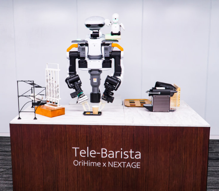 分身ロボット「OriHime」と協働ロボット「NEXTAGE」が合体連携！「寝たきりでも、分身ロボットを操作してバリスタに」テレバリスタプロジェクト発表