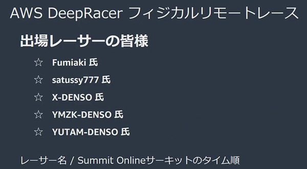 AWSが自動運転のAIロボットカー「DeepRacer」のレースを開催！強化学習の完全自走型レーシングカーの新モデル「Evo」も披露