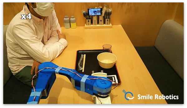 スマイルロボティクスがついに全自動下膳ロボット「ACUR-C」発表&動画公開　ロボットアームでトレーを自動回収　下膳の無人化へ