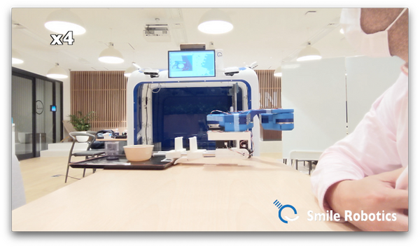 スマイルロボティクスがついに全自動下膳ロボット「ACUR-C」発表&動画公開　ロボットアームでトレーを自動回収　下膳の無人化へ