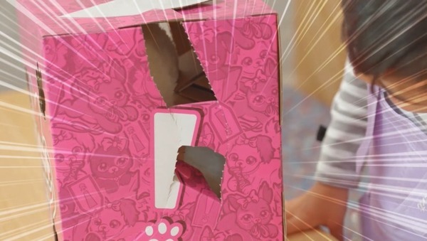 【びっくり】おもちゃ自身が箱を破って出てくる衝撃のシーン公開　驚きの開封体験！「プレゼントペット」タカラトミーより発売