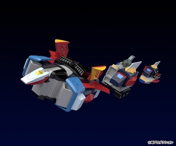 ロボットアニメ「宇宙戦士バルディオス」各関節可動＆3機合体できるプラモデルになって登場！10月15日(木)より期間限定予約販売