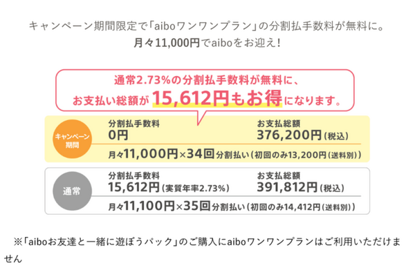 ソニー「aiboのお友達も一緒にお迎えキャンペーン」aiboをお得に購入できる2つのプラン　新グッズ2種も本日発売