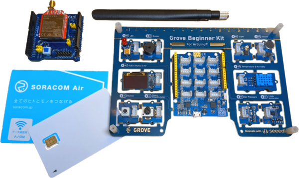 LTE-M通信機能「LTE-M Shield for Arduino」、10種類のセンサー・モジュールが使える「IoTスターターキット for Arduino」 ソラコムが発売