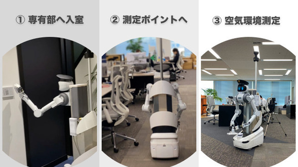 アバターロボット「ugo」がビル管理法に基づいて空気環境を測定　Mira Roboticsが住友商事マシネックスらと実証実験