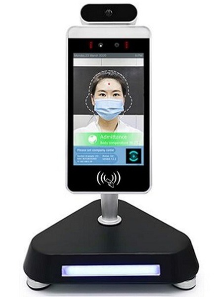 ロボットが店頭やオフィスの受付で検温とマスク着用をご案内　ユニキャストが無人受付/検温サービス「AI検温 for Sota」を提供開始