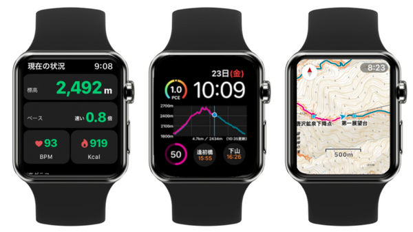 Apple Watchを登山スペシャルに!! 標高グラフ、歩くペース、予定の進行状況などを文字盤上に表示　コンプリケーション対応App登場