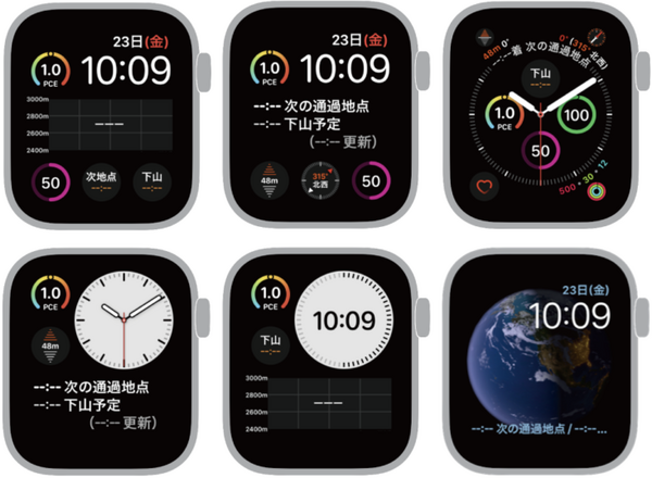 Apple Watchを登山スペシャルに!! 標高グラフ、歩くペース、予定の進行状況などを文字盤上に表示　コンプリケーション対応App登場