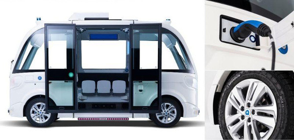 マクニカがハンドルのない新型自動運転バス「EVO」を販売開始　自動運転レベル4対応で敷地内なら運転士なしで運行可