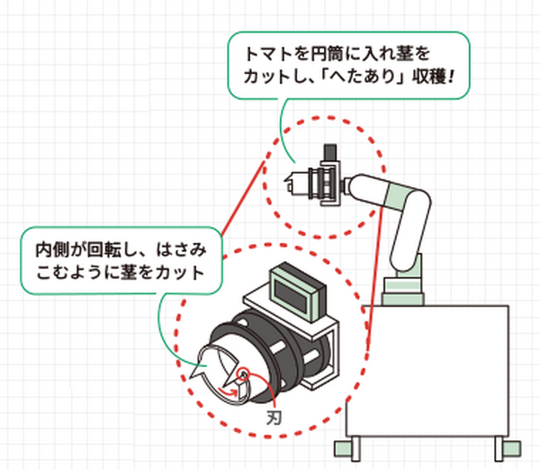 巨大トマトが目じるし　YE DIGITALショールームで九州工業大学が研究を進める「トマト収穫ロボット」を展示　スマート農業を促進