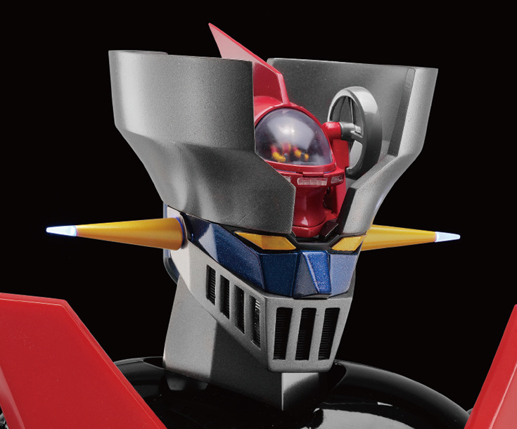 身長75cmの巨大メタル「マジンガーZ」目からLEDのビーム、ルストハリケーンは霧を噴射　週刊『鉄の城 マジンガーZをつくる』