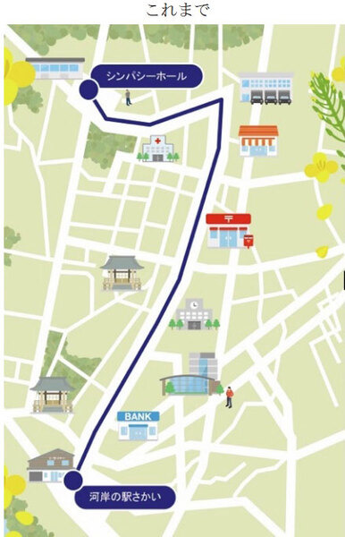 公道を走るハンドルのない自動運転バス　茨城県境町の運行ルートに6つのバス停を追加　病院や郵便局前などに停車