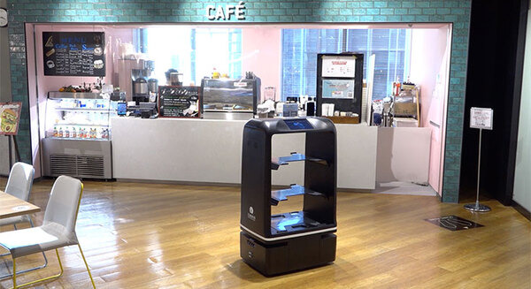 三菱地所がオフィス内でカフェのデリバリー「配膳ロボット」実証実験　NEC「YUNJI DELI」で非接触の感染対策のサービスレベルも検証