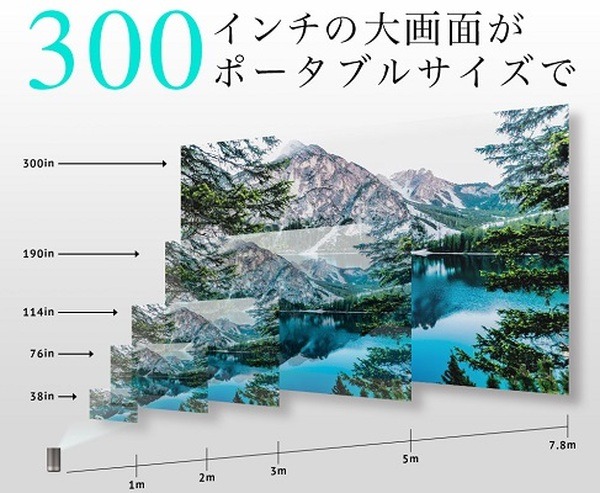 【天空映画館】モバイルプロジェクター「CINEMAGE」(シネマージュ) フルHDとオートフォーカス　有楽町b8taで展示中