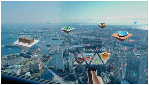 横浜ランドマークタワーから見た「みなとみらい」の景色に人気観光スポットがAR表示される！ドコモと三菱地所が体験イベント