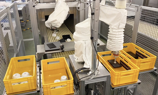 ANAケータが食器自動仕分けロボット「finibo」の実証実験を開始　人手不足と衛生管理に　TechMagicとフジマックが共同開発