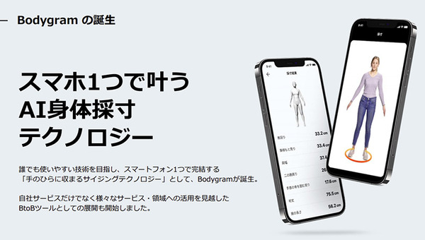 スマホで写真を2枚撮るだけで「体脂肪率と筋肉量」もわかる！AI採寸テクノロジー「Bodygram」(ボディグラム)が進化、フィットネスにも活用