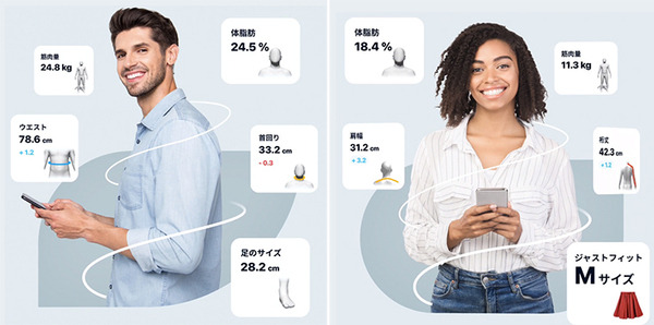 スマホで写真を2枚撮るだけで「体脂肪率と筋肉量」もわかる！AI採寸テクノロジー「Bodygram」(ボディグラム)が進化、フィットネスにも活用
