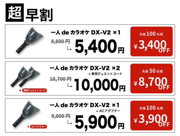 自宅でいつでも手軽に本格カラオケ気分「一人deカラオケDX-V2」Makuakeで先行販売　防音カバーで周囲に歌声をカット　エコー＆採点機能装備