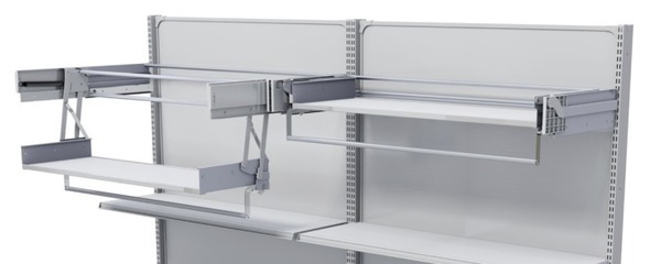 無人コンビニ「ロボットマート八丁堀店」ダイドーの「昇降物品棚」を使用開始 電力を用いない店舗に優しい改善アイテム