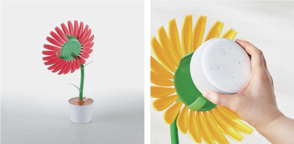 第3世代Echo Dotがポップで楽しいインテリアに大変身！専用フラワースタンド4色 エレコムが発売