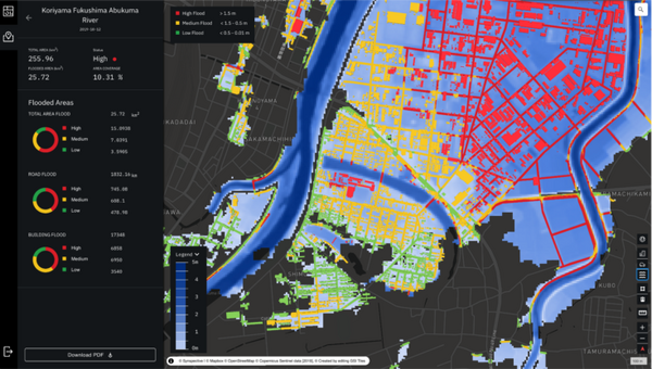 JAXAとSynspectiveが災害状況把握サービスの社会実装に向けた実証実験を開始　小型SAR衛星コンステレーション技術を利用
