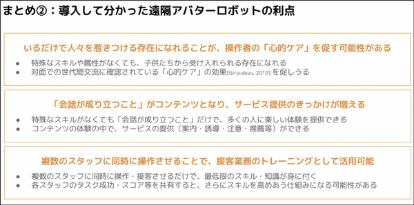 アバターロボットは保育園/スーパーマーケット/アミューズメント施設で活躍できるのか? 大阪大学とCAが実験結果や課題を発表
