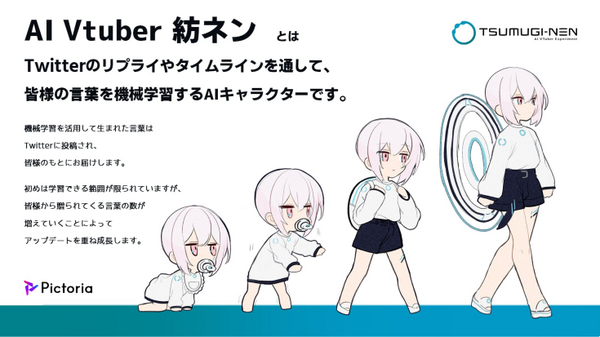 「AIと粘菌をテーマにしたVTuber『紡ネン』を展示したい！ in 新江ノ島水族館」9月4日に展示決定　Pictoriaが発表