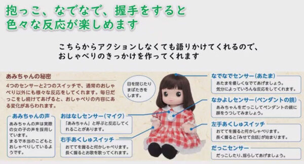 タカラトミーがAI『画像認識チップ』搭載シニア向けコミュニケーション人形「うちのあまえんぼ あみちゃん」を発表
