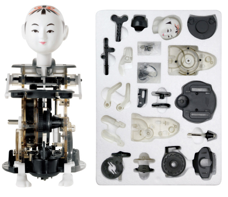 江戸のからくりロボット『ミニ茶運び人形』が組み立てキットになって復活 大人の科学マガジン名作ふろくシリーズ第4弾 発売