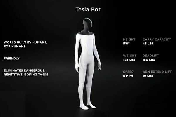 テスラのロボット「Tesla Bot」に見る期待と課題、現実度　自動車メーカーがなぜロボットを開発するのか?