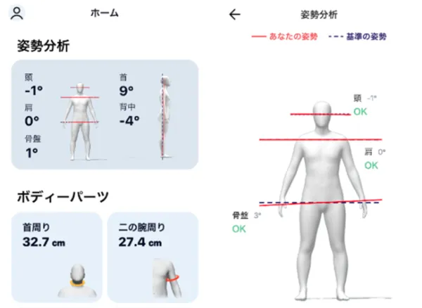 身体の歪みが2枚の写真で分かる！AI身体採寸アプリケーション「Bodygram」に新機能『姿勢分析』が追加