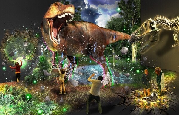 ティラノサウルスが名古屋市科学館に大集結！「ティラノサウルス展」恐竜ロボットの展示も　リラックマグッズ付前売券も販売