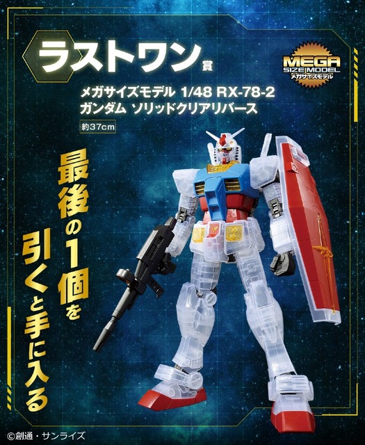 一番くじ「ガンプラ」に全高約37cmの「ガンダム メガサイズモデル」初登場！ 記念特別番組をガンダムチャンネルにて配信