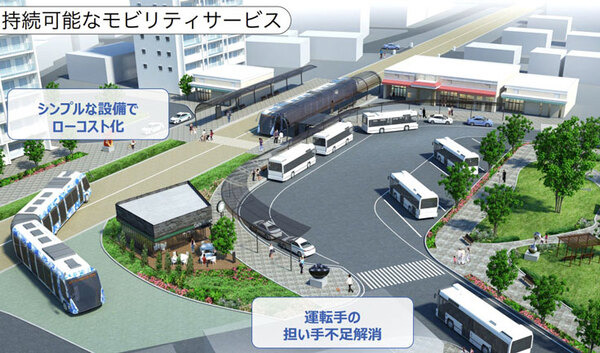 【速報】JR西日本とソフトバンクが自動運転バスと隊列走行で連携　具体的に見えてきた未来の自動運転バスのBRT活用