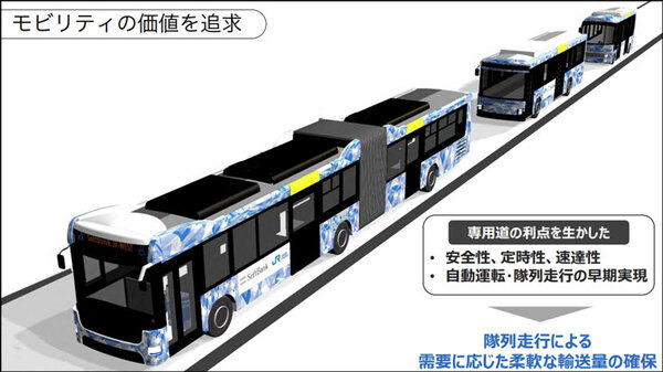 【速報】JR西日本とソフトバンクが自動運転バスと隊列走行で連携　具体的に見えてきた未来の自動運転バスのBRT活用