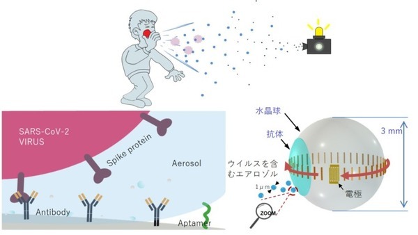 空気中の新型コロナウイルスを捉える高速センサ ボールウェーブ、東北大学、豊田合成が共同開発