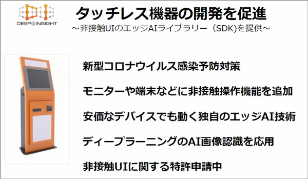 画面には触れず 空中で文字入力やドラッグ操作　非接触AI入力システム「KAIBER Touchless」医療/厨房/工場/店頭などに本格展開へ