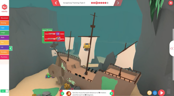 アイルランド発、バーチャルロボットを使ったプログラミング養育教材「Robotify」日本語版の販売が開始